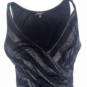 Express BodyCon Stretch Shimmer Stripe Tank Top sz XS